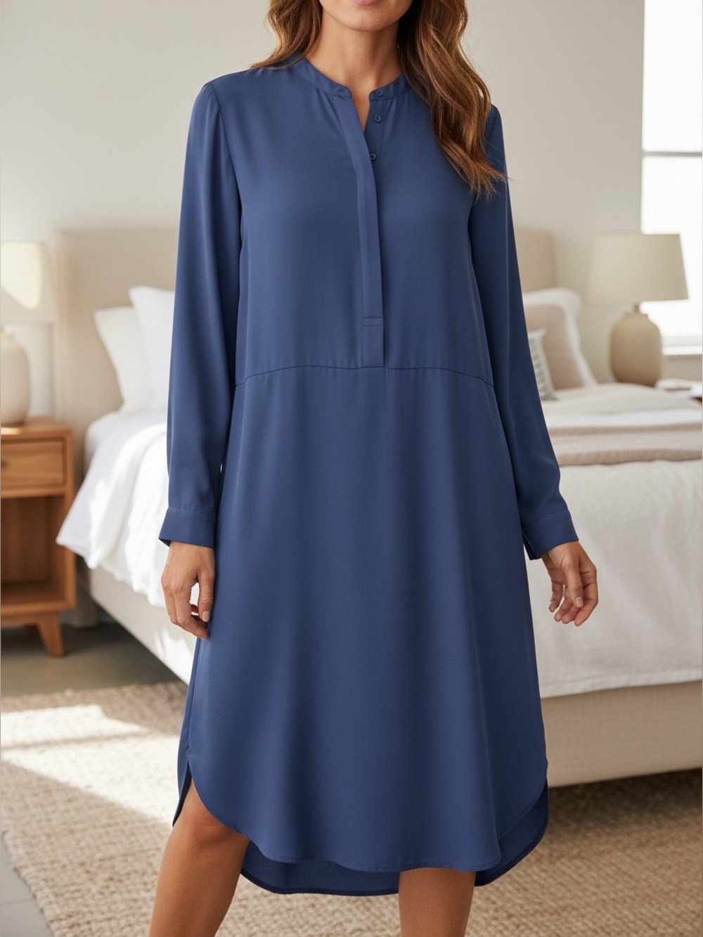 Blue Shirt Dress US 12 The Savile Row Co London